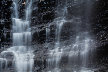 Waterfall Huk in the Carpathian mountains - obrazy, fototapety, plakaty