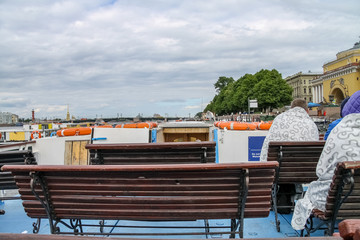 tourists on a sightseeing boat