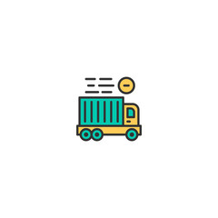 Naklejka premium Delivery truck icon design. Shopping icon vector design