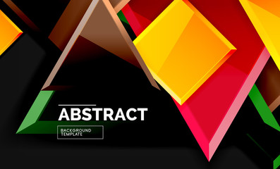 Squares and triangles geometrical background