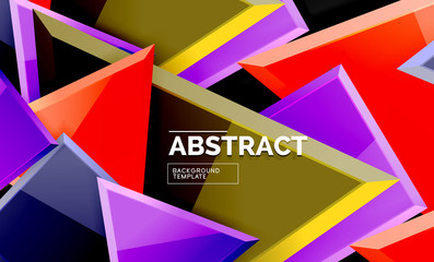 Glossy squares and triangles geometric backgrounds