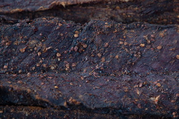 meat barbecue and pepper spices , delicious food in sapa vietnam