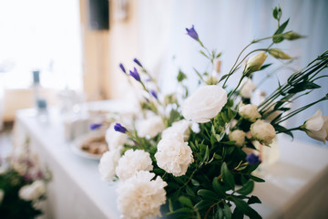 wedding bouquet on the table