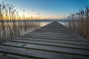 Obraz premium View of the Baltic Sea along a boat dock. Concept: postcards or vacation and travel