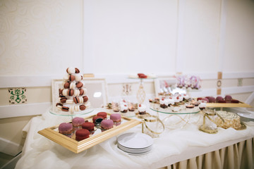 elegant table setting with dessert