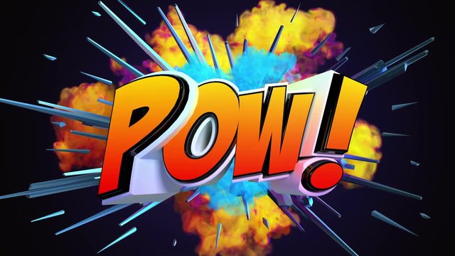 Amazing explosion animation with Pow text