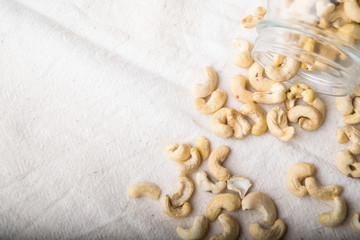 Fototapeta na wymiar cashew nuts closeup