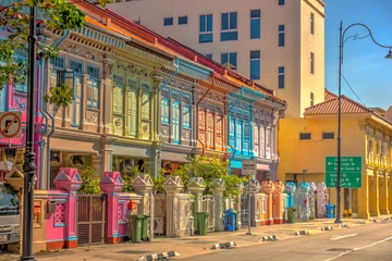 Foto auf Acrylglas Historical buildings in Joo Chiat Road, Singapore © mehdi33300