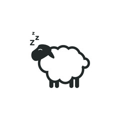 Sheep sleep graphic design template vector illustration