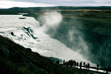Iceland falls waterfalls in mountains