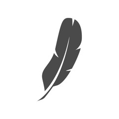 Vector feather logo template.