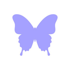 Butterfly silhouette isolated on white background. Butterfly - vector icon. Butterfly design. Vector
