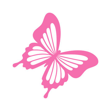 Butterfly silhouette isolated on white background. Butterfly - vector icon. Butterfly design. Vector