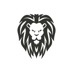 Lion symbol isolated on white background.