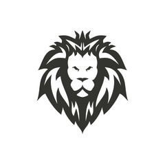 Vector black lion icon design