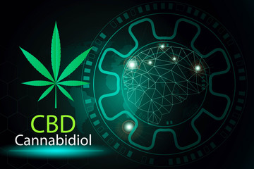 Cannabidiol CBD marijuana  extract Have medicinal properties background concept