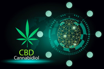 Cannabidiol CBD marijuana  extract Have medicinal properties background concept