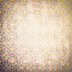Vintage background vignette, with an abstract pattern, warm multicolor