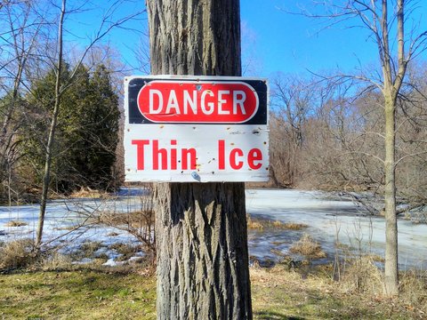 Thin Ice By Pond
