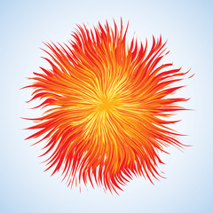 Abstract background. Explosion. Vector drawing