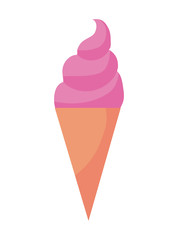 ice cream in cone isolated icon