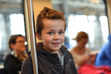 child in the metro