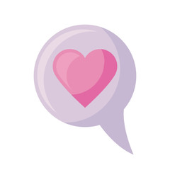 speech bubble with heart love