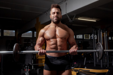 Fototapeta na wymiar a strong male bodybuilder