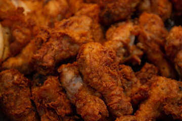 chicken fried , crispy snack background