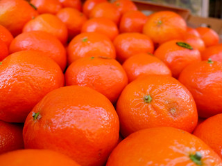 Oranges in fruits shop