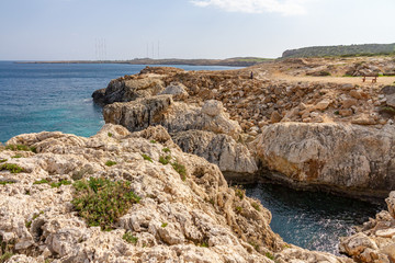 Fototapeta na wymiar Cape Greco national forest park in February. Cyprus