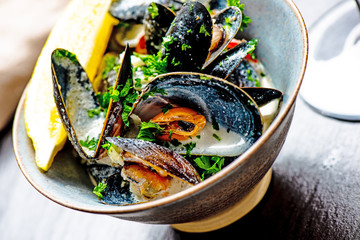 Cooked Blue mussels
