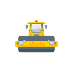 asphalt paver machine illustration front view