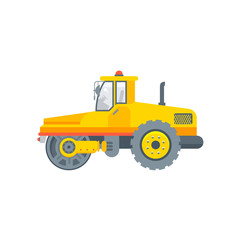 Fototapeta premium asphalt paver machine illustration side view