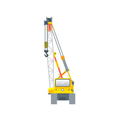 assembly crawler crane illustration front view