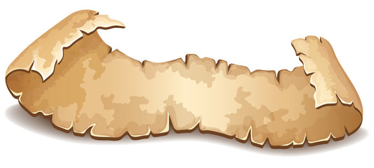 Royal old parchment. Paper for message. Icon for computer games and books design. Isometric 3d vector illustration.