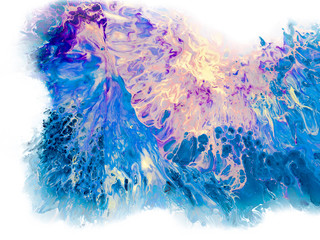 Creative abstract hand painted background, wallpaper, texture, close-up fragment of acrylic painting on canvas with brush strokes. Modern art. Contemporary art.