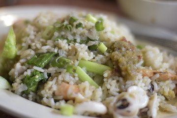 fried rice with salty fish and shrimp