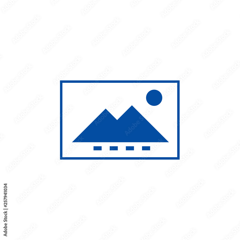 Poster image file line concept icon. image file flat vector website sign, outline symbol, illustration.