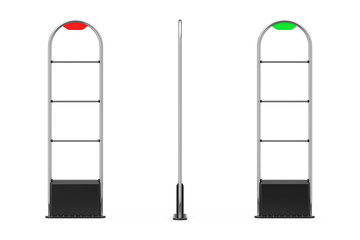 Anti Theft Sensor Security Gate Scanner. 3d Rendering