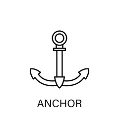 anchor ship sea transport outline icon. Signs and symbols can be used for web, logo, mobile app, UI, UX