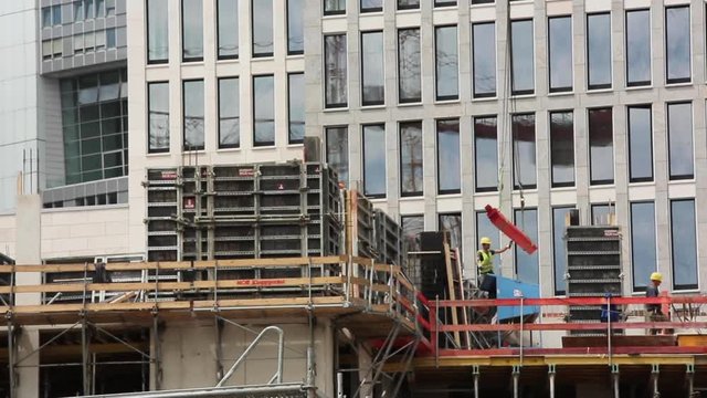 Downtown Construction Work in Frankfurt Germany