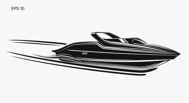 Speed boat stock vector. Illustration of contemporary - 44711962