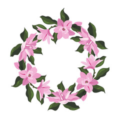 Magnolia flower frame