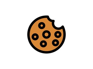 cookie color vector icon