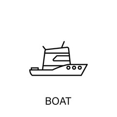 boat sea transport outline icon. Signs and symbols can be used for web, logo, mobile app, UI, UX