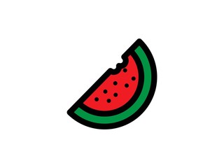 watermelon color vector icon
