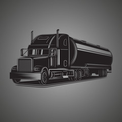 Tank truck vector illustration. Modern tanker isolated vector