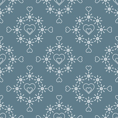 Seamless pattern with hearts. Valentine's Day