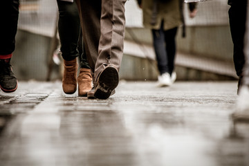 people walking on the street